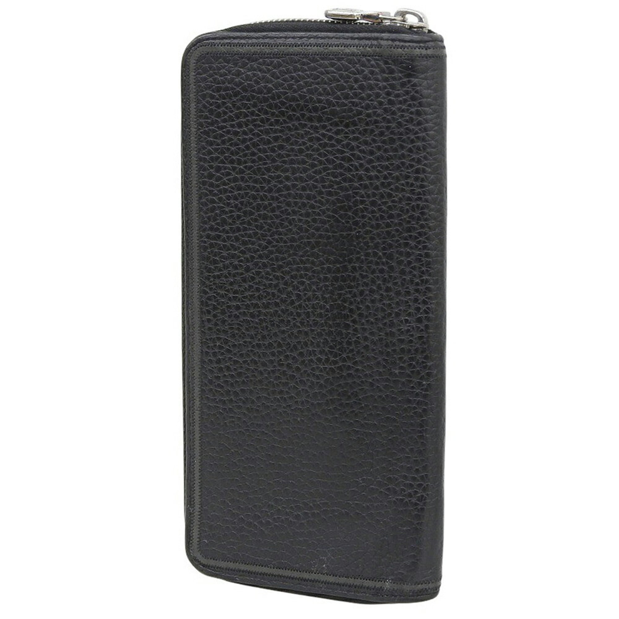 Louis Vuitton Black Leather Long Wallet