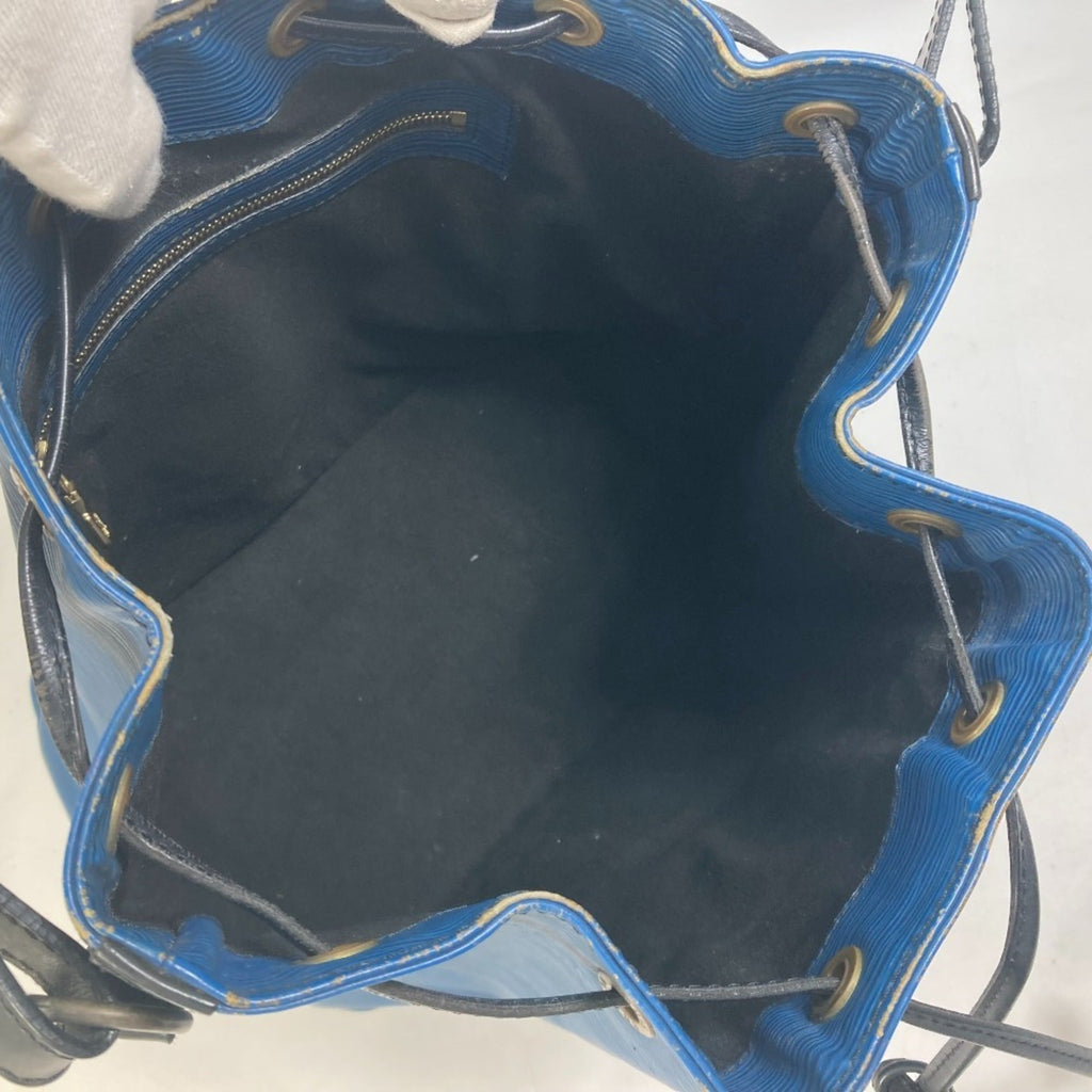 Louis Vuitton Black Blue Toledo Blue Epi Leather Shoulder Bag