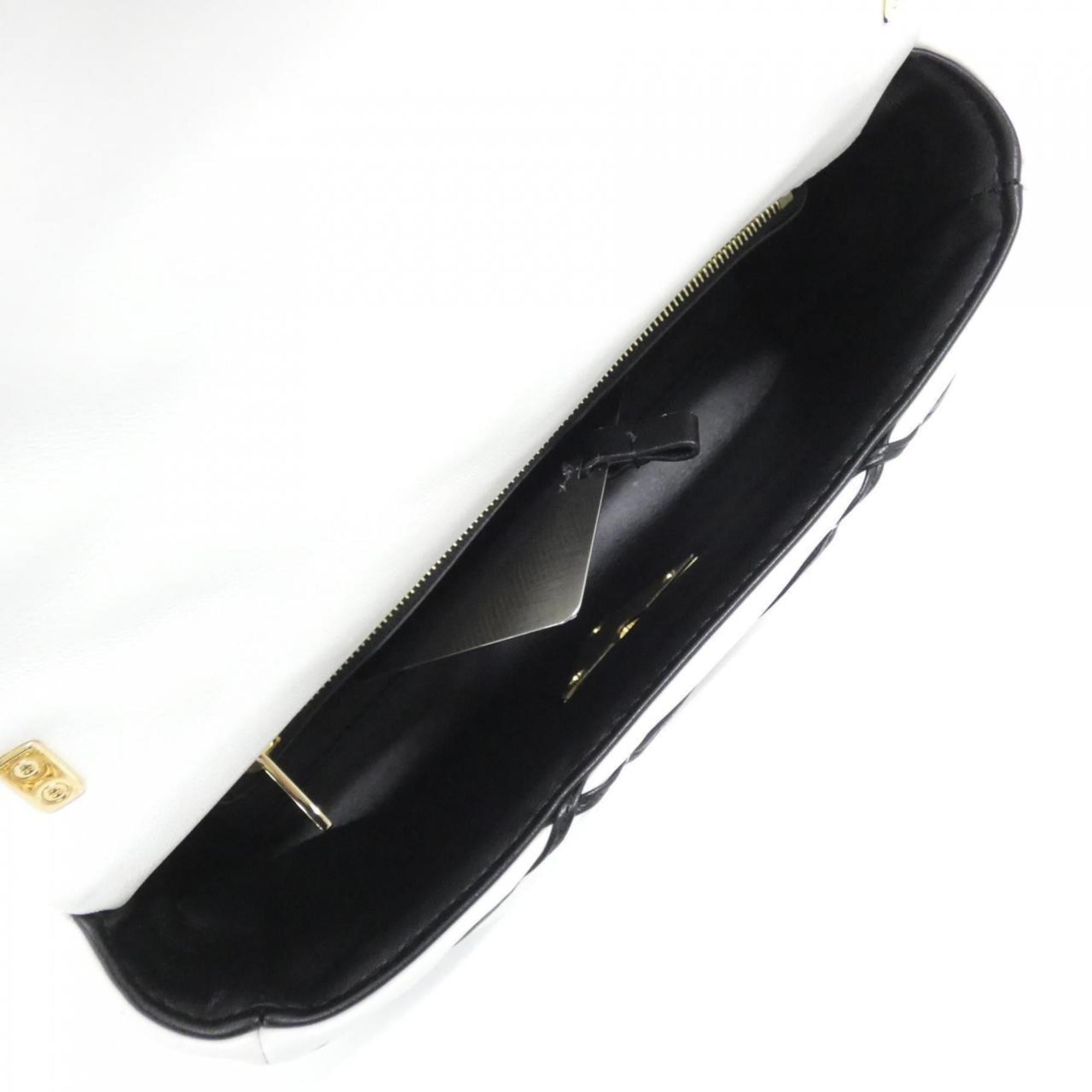 Louis Vuitton Blanc Noir Leather Shoulder Bag