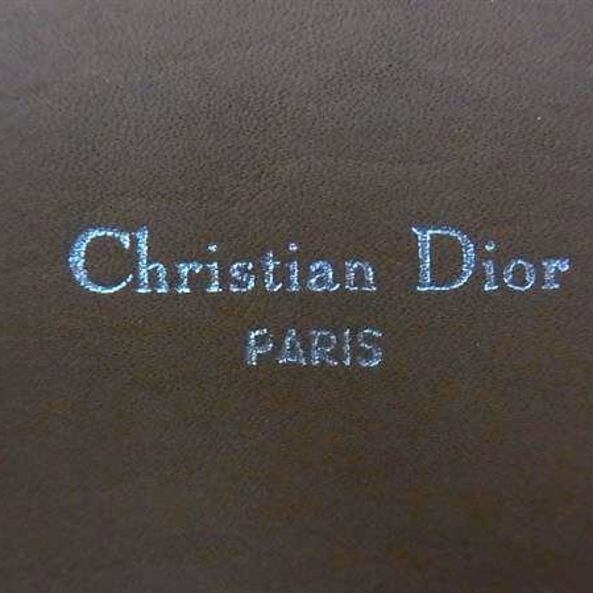 Christian Dior Brown Leather Handbag Shoulder Bag Tote Bag (Pre-Owned)