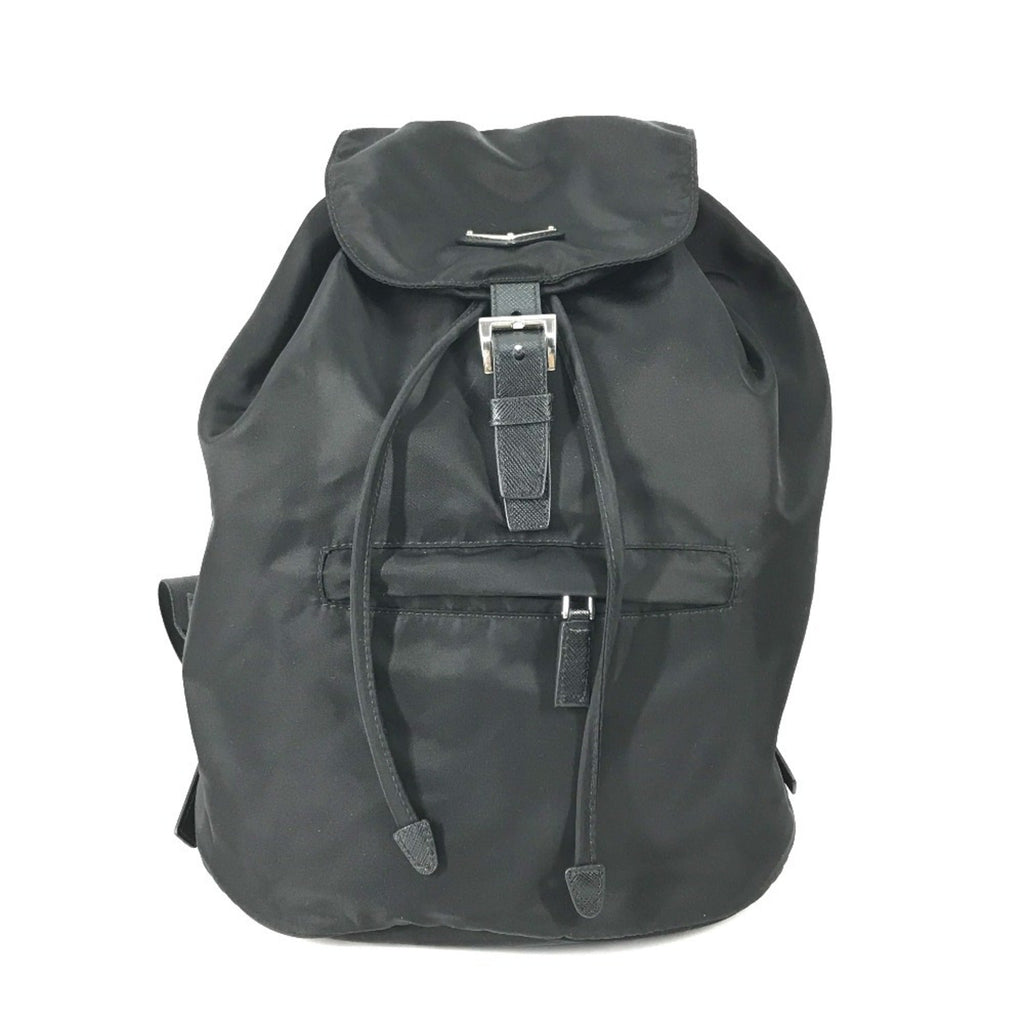 Prada Black Nylon Leather Backpack