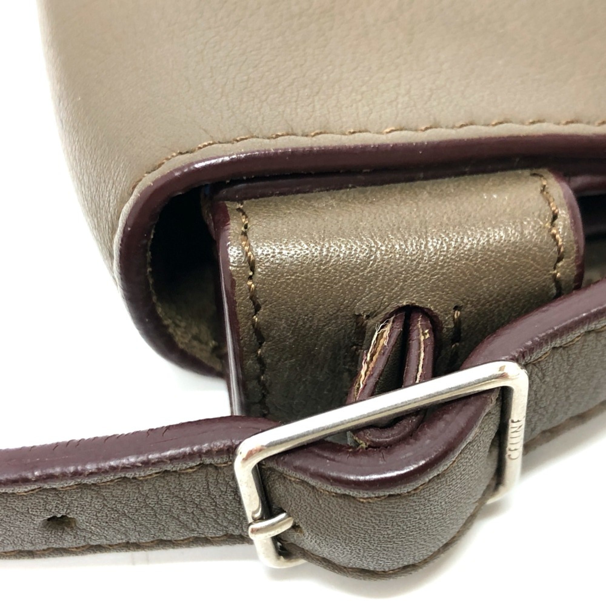 Celine Brown Leather Shoulder Bag
