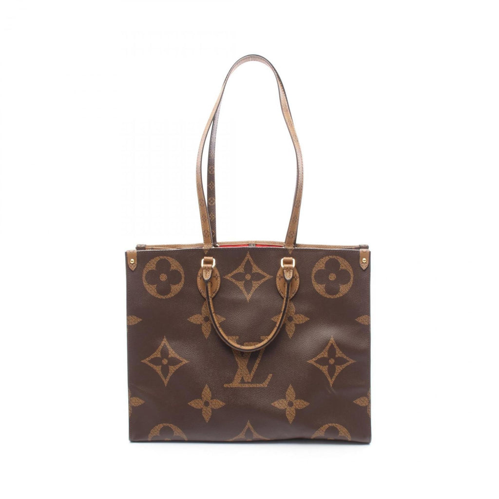 Louis Vuitton Beige Brown Coated Canvas Tote Bag
