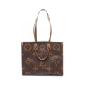 Louis Vuitton Beige Brown Coated Canvas Tote Bag
