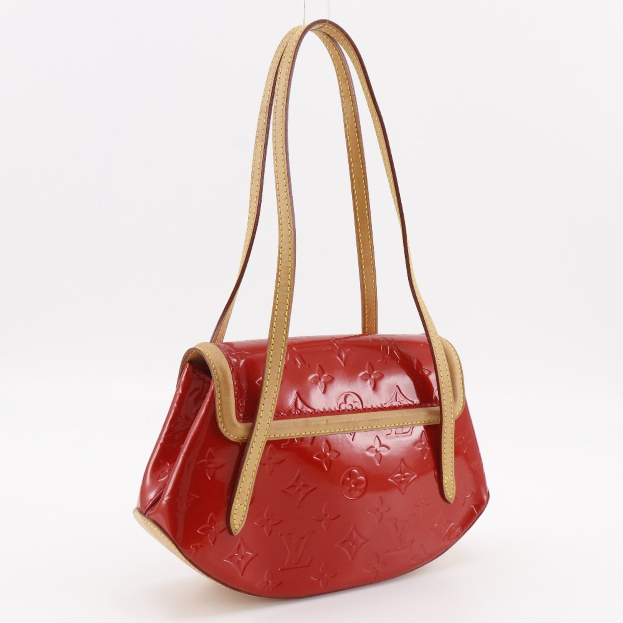 Louis Vuitton Red Color Monogram Vernis Tote Bag