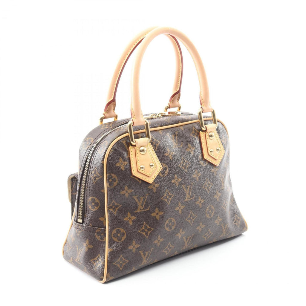 Louis Vuitton Brown Coated Canvas Leather Handbag