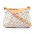 Louis Vuitton Damier Azur White Coated Canvas Leather Handbag Shoulder Bag