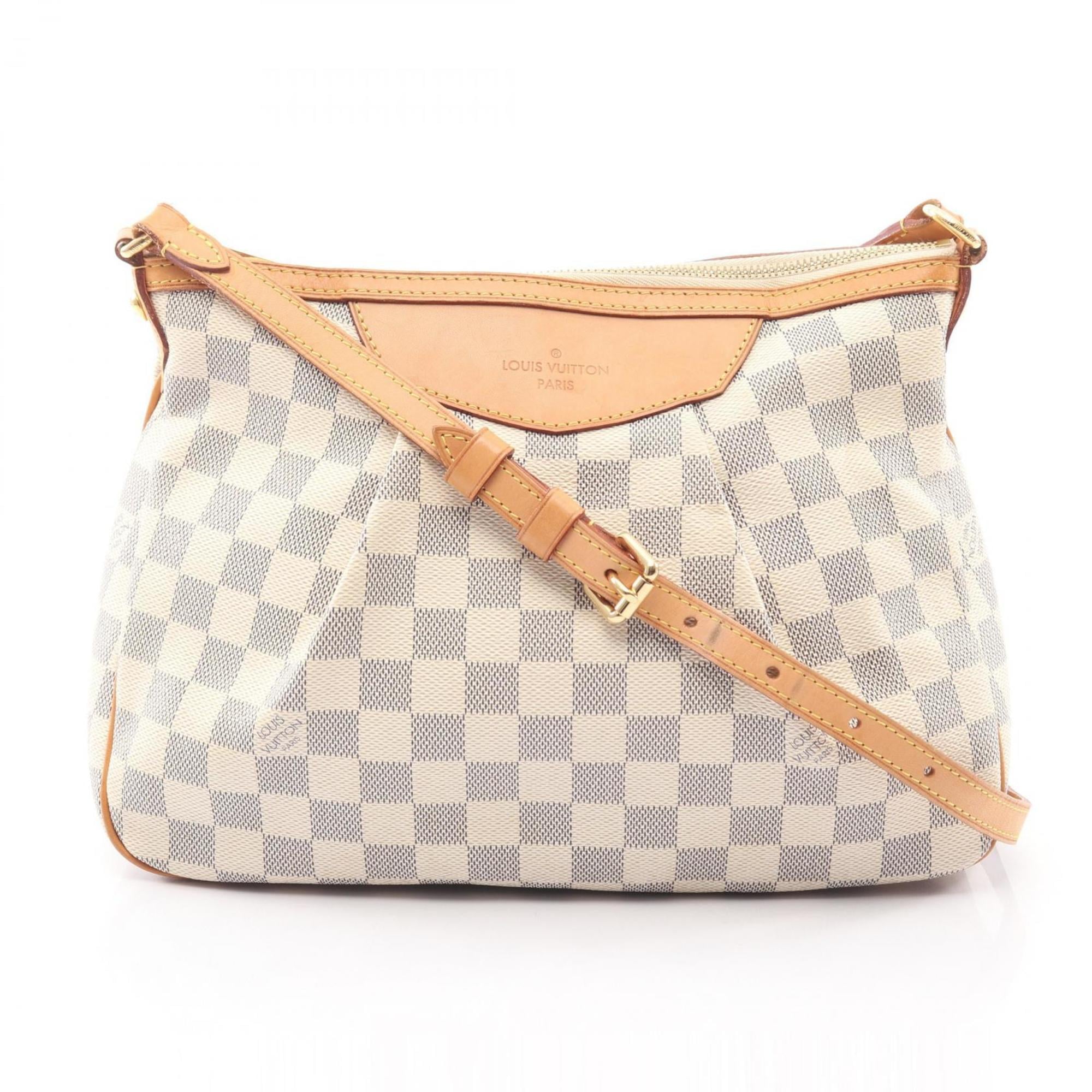 Louis Vuitton Damier Azur White Coated Canvas Leather Handbag Shoulder Bag
