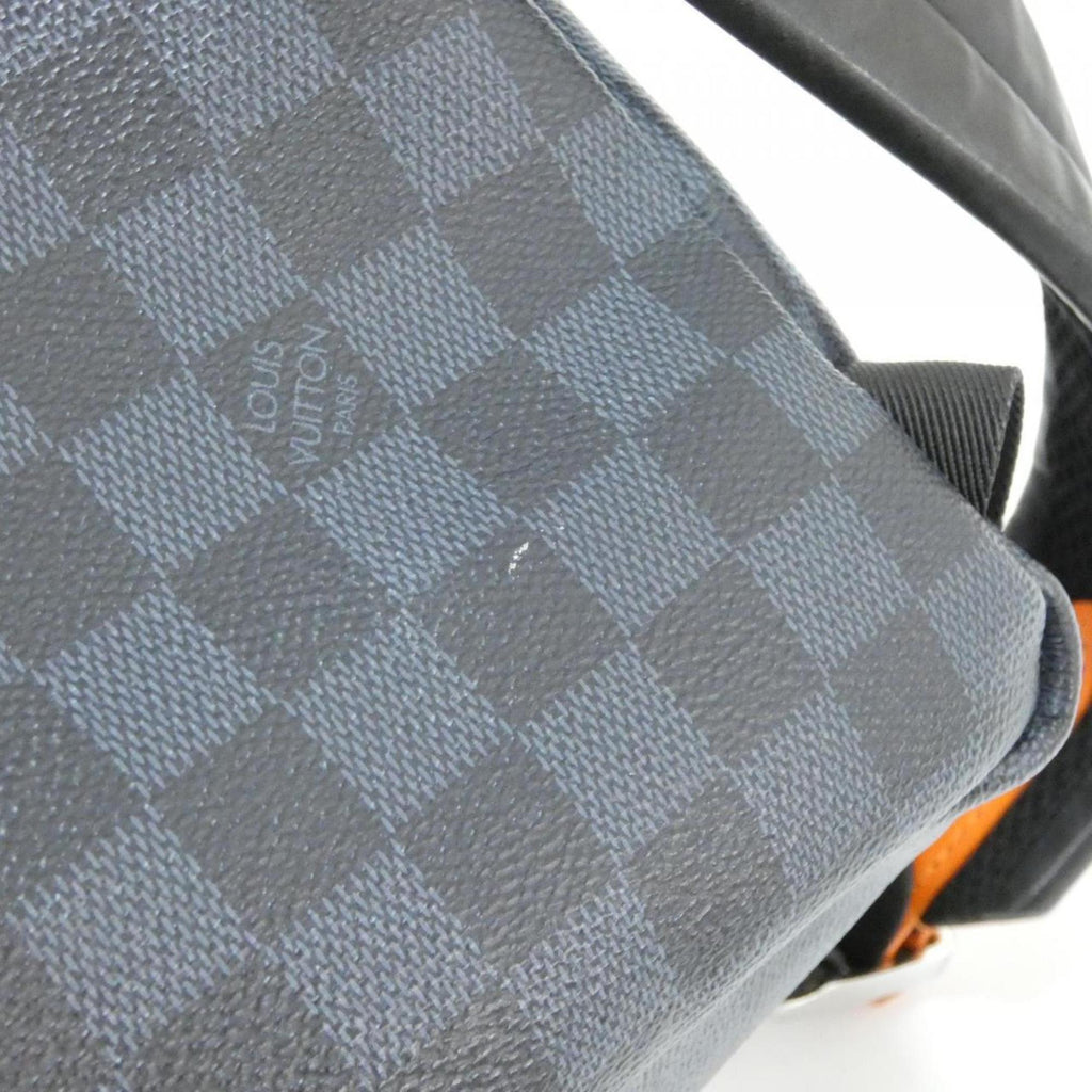 Louis Vuitton Black Cobalt Coated Canvas Backpack