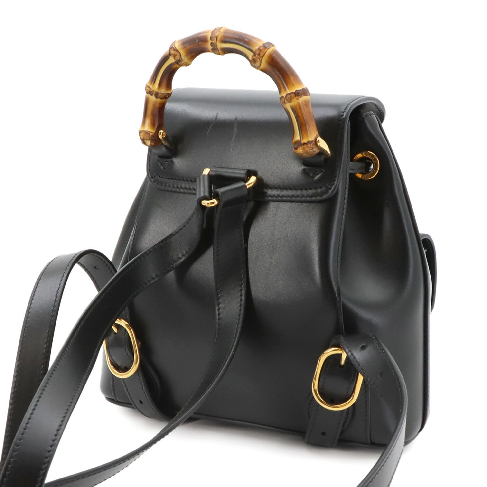 Gucci Black Leather Backpack (Pre-Owned)