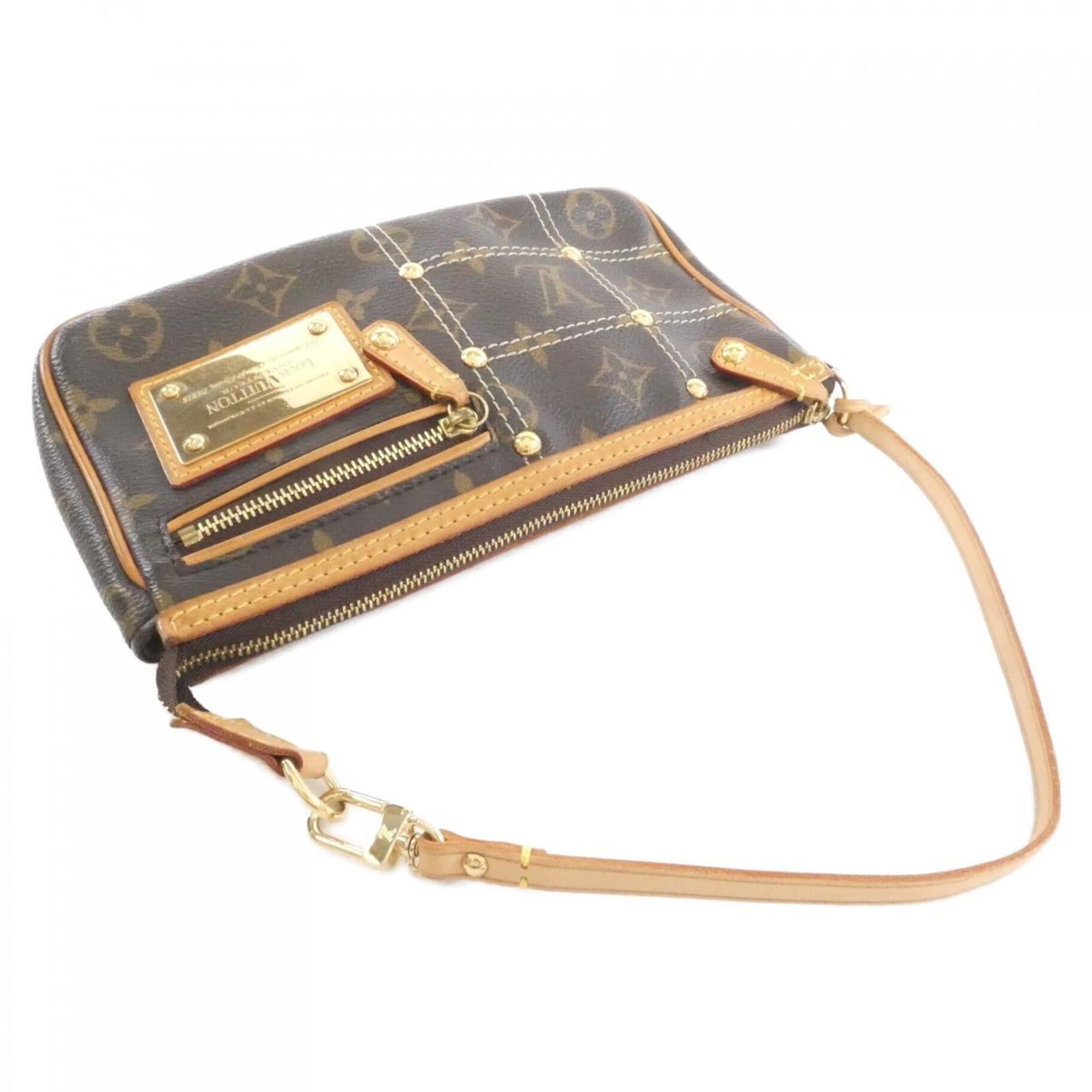 Louis Vuitton Marron Coated Canvas Pochette Pouch