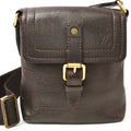 Louis Vuitton Coffee Utah Leather Shoulder Bag
