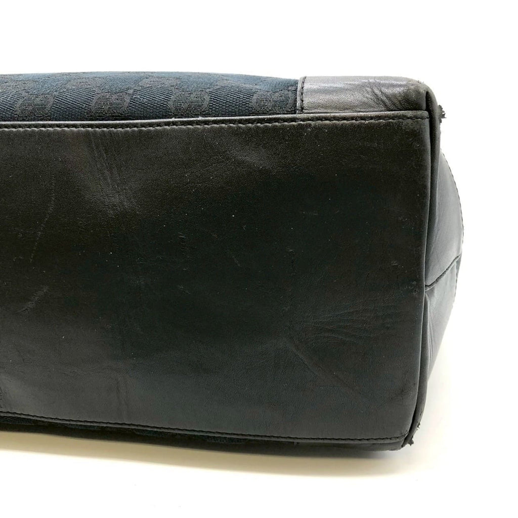 Gucci Gg Canvas Black Gg Canvas Handbag Tote Bag (Pre-Owned)