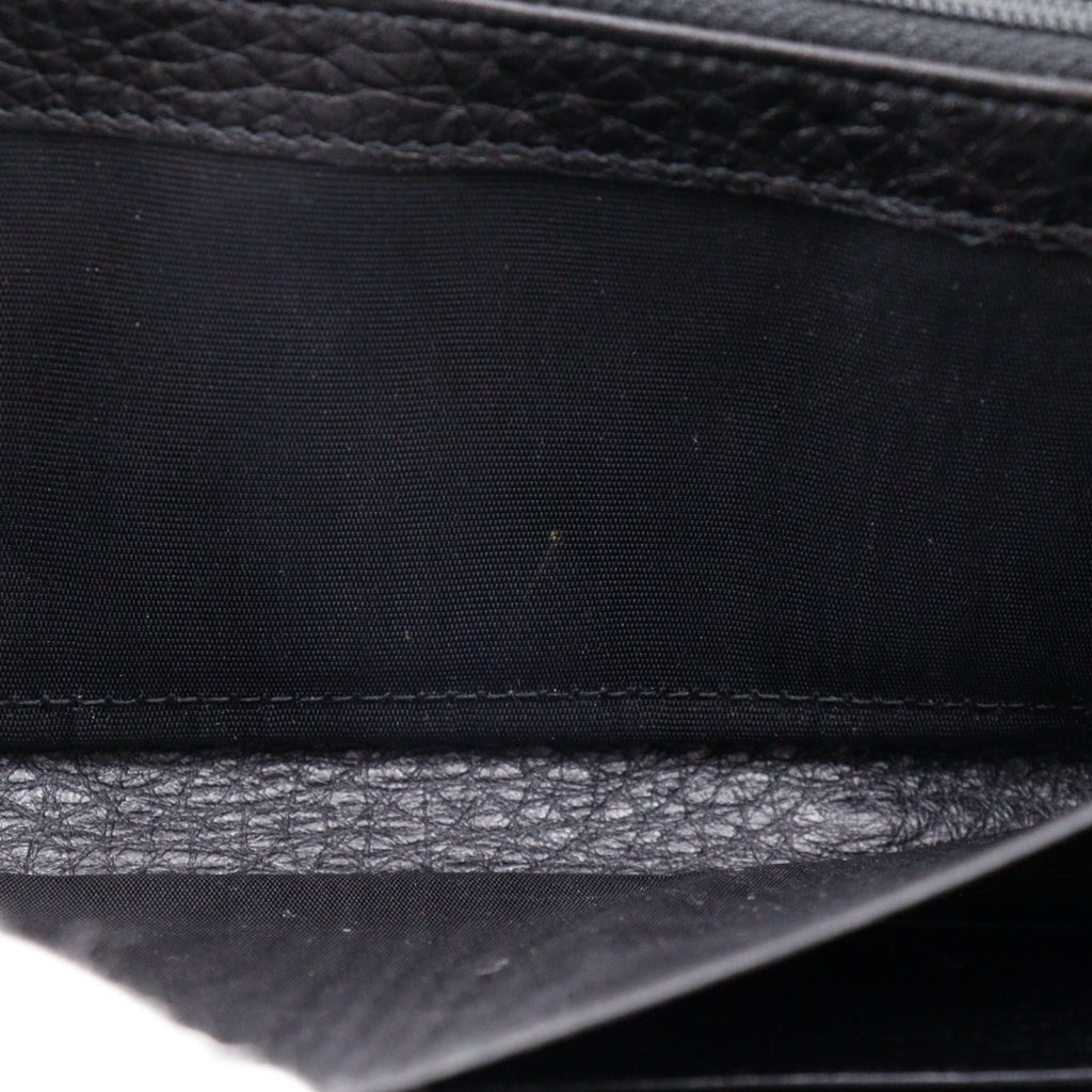 Gucci Black Leather Long Wallet (Bi-Fold) (Pre-Owned)