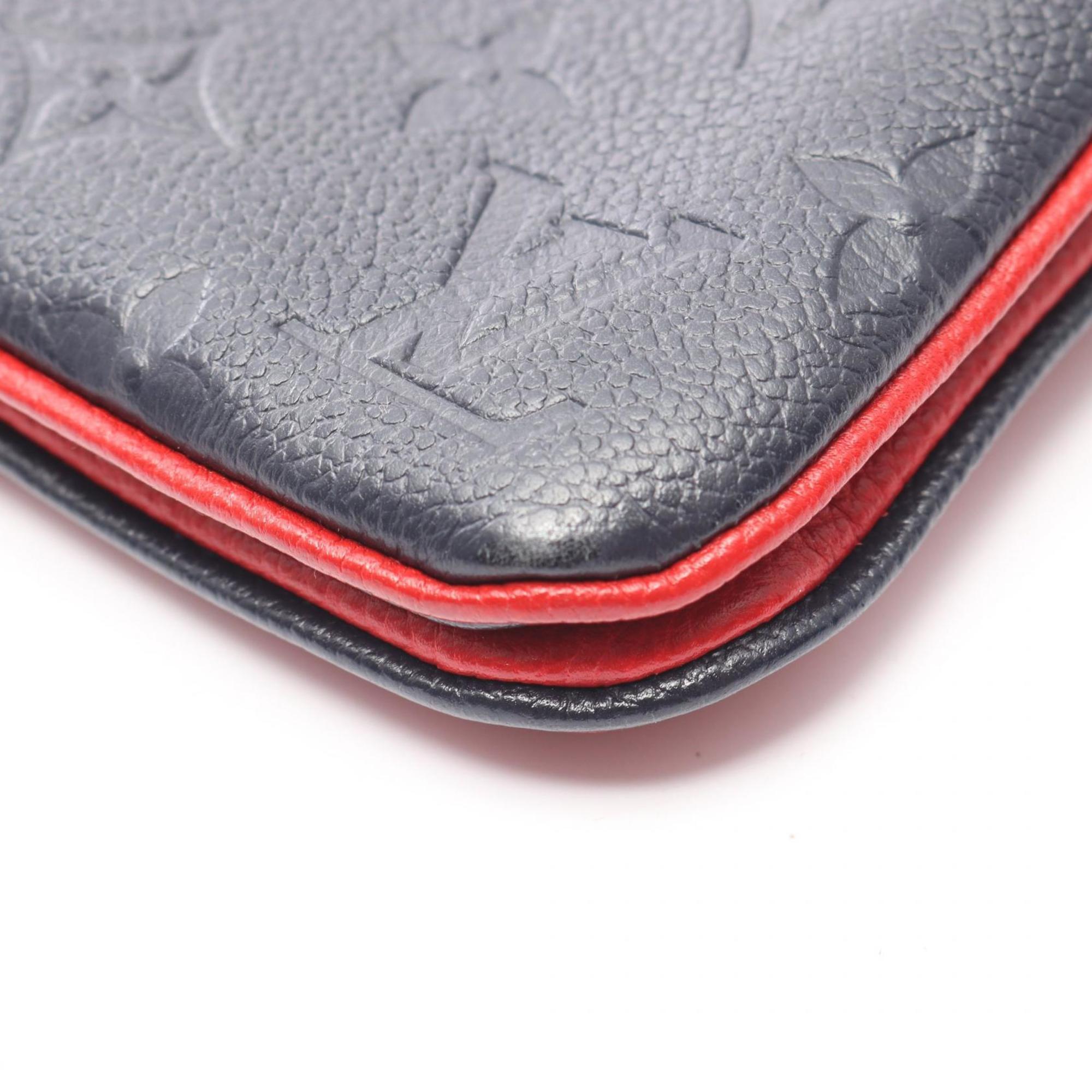 Louis Vuitton Marine Rouge Navy Red Color Monogram Empreinte Pochette Shoulder Bag