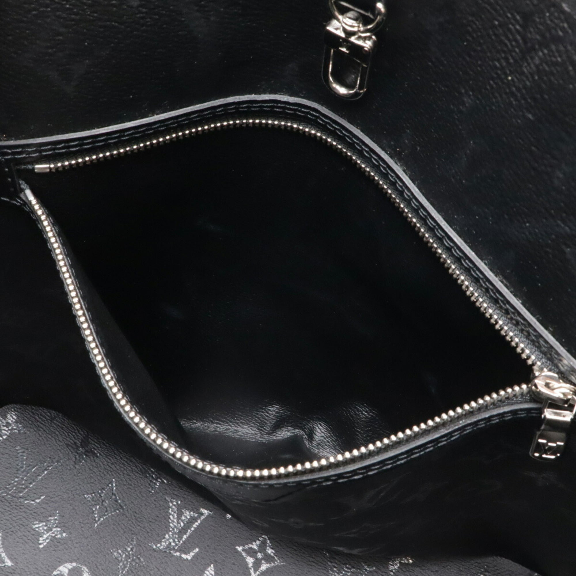 Louis Vuitton Black Monogram White Monogram Pouch Shoulder Bag Tote Bag