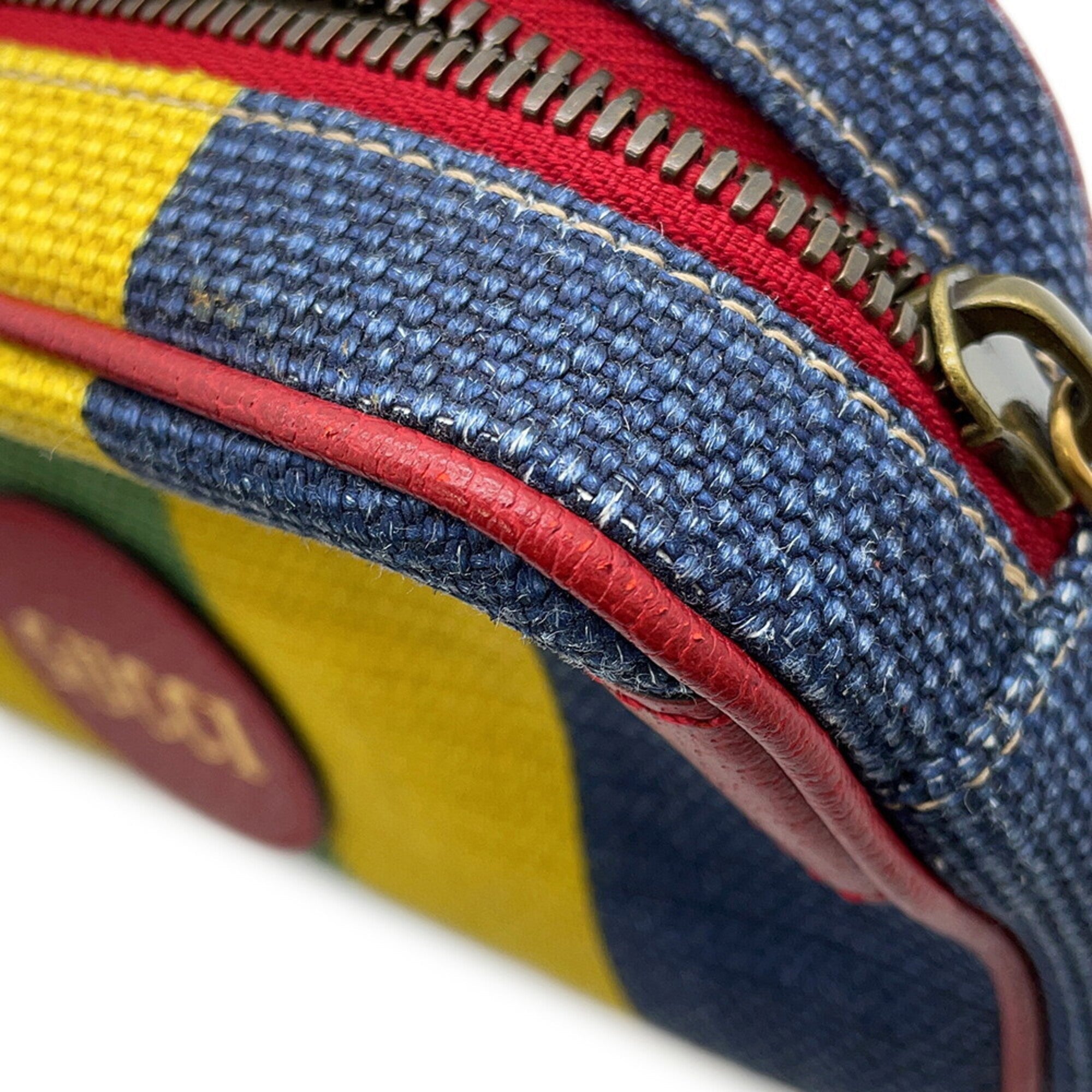 Gucci Multi-Color Red Color Canvas Fanny Pack Handbag (Pre-Owned)