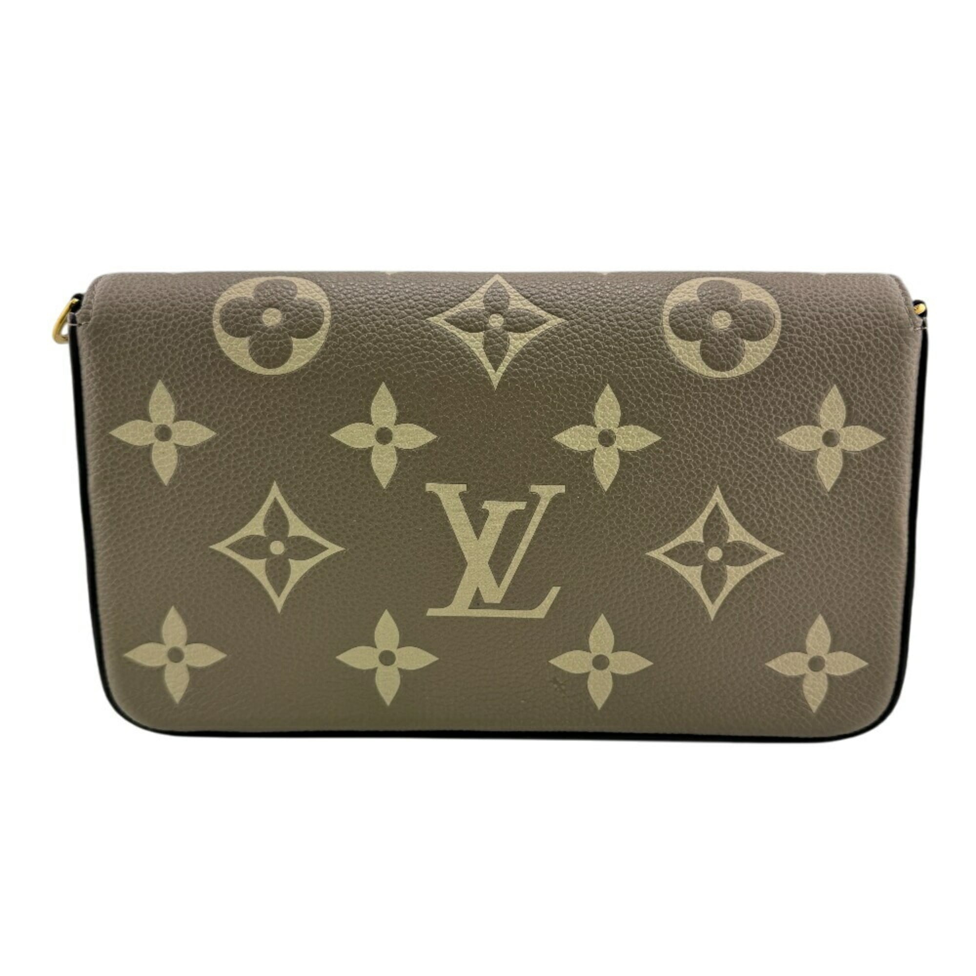 Louis Vuitton Gray Grayish Leather Pochette Shoulder Bag