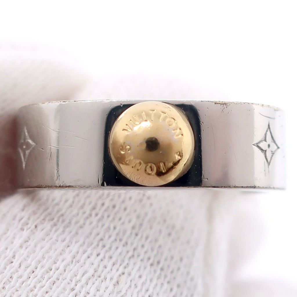 Louis Vuitton Silver Metal Band Ring