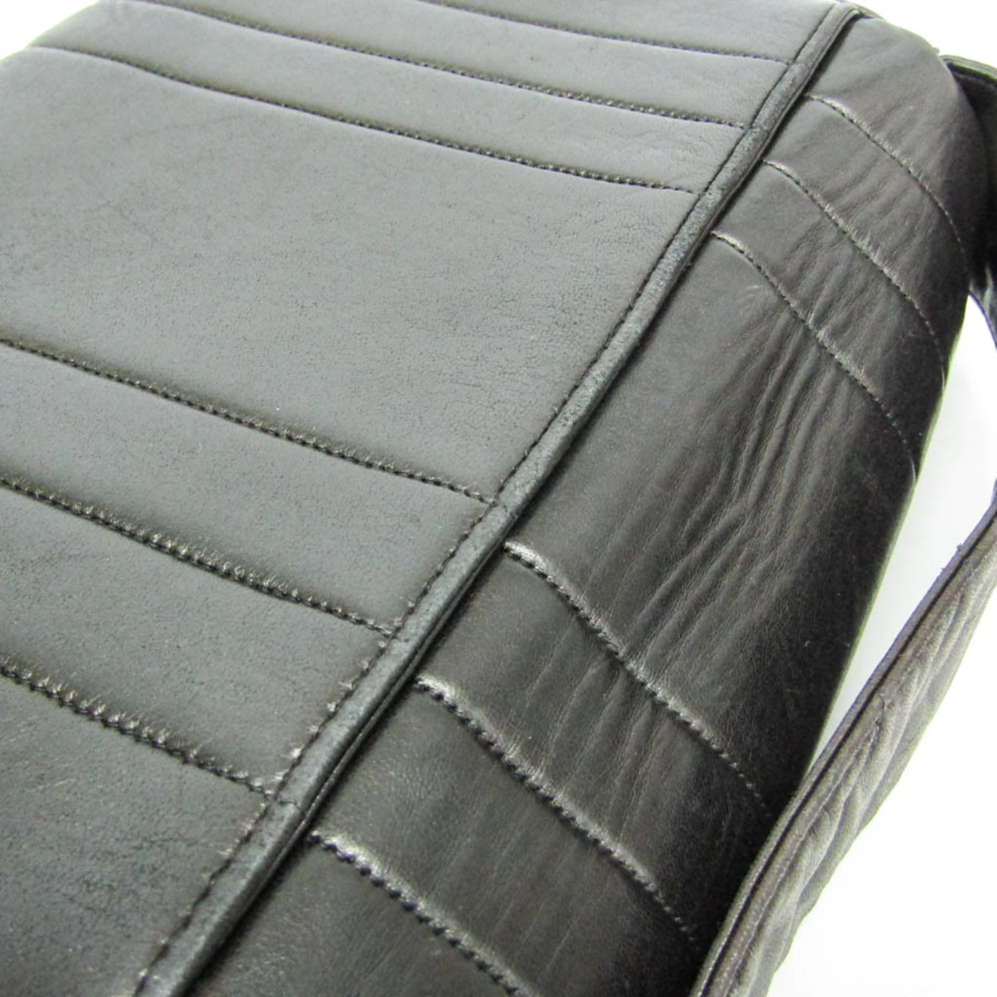 Chanel Mademoiselle Black Leather Shoulder Bag