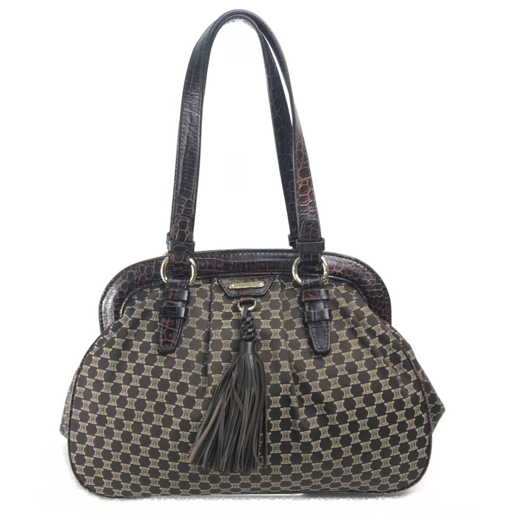 Celine Brown Leather Shoulder Bag