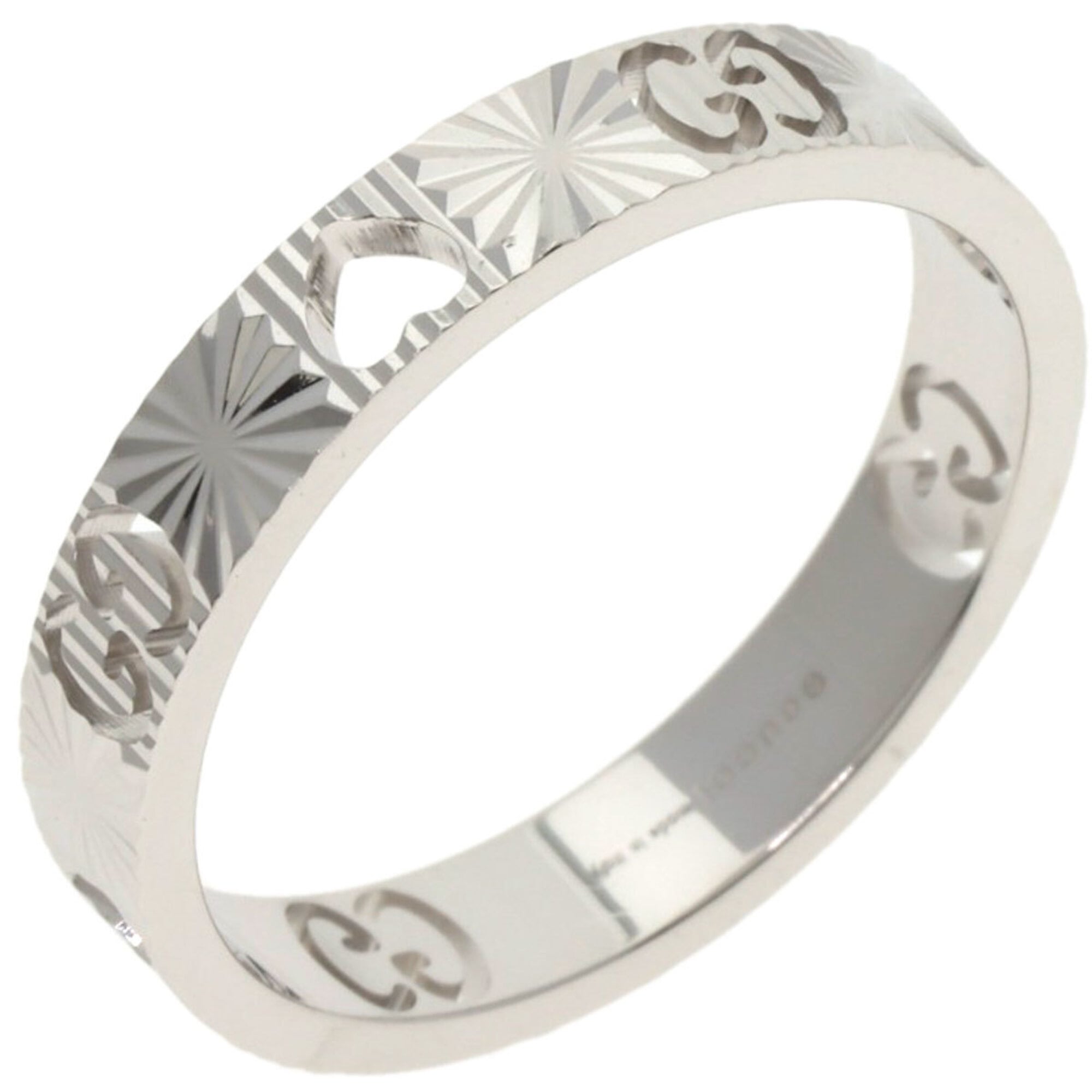 Gucci Icon White Gold (18K) Band Ring (Pre-Owned)