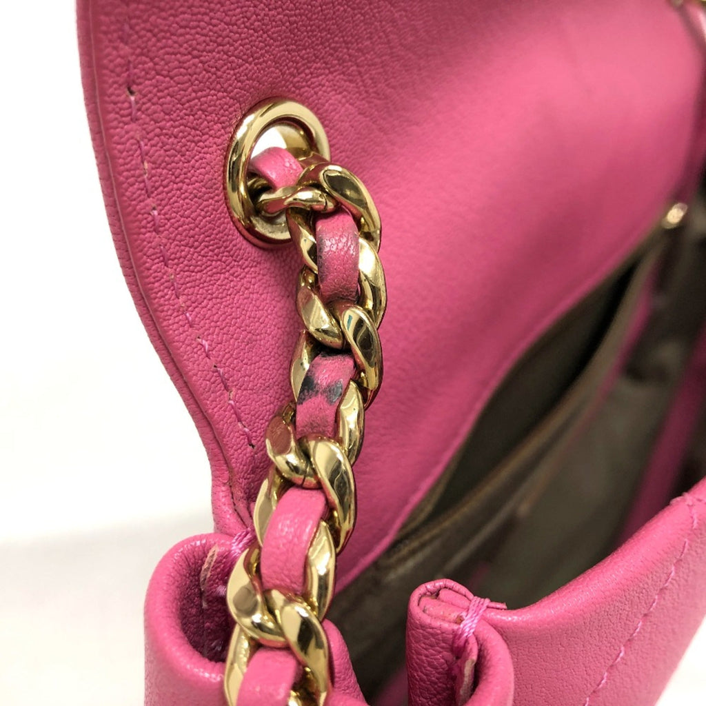 Chanel Pink Leather Shoulder Bag