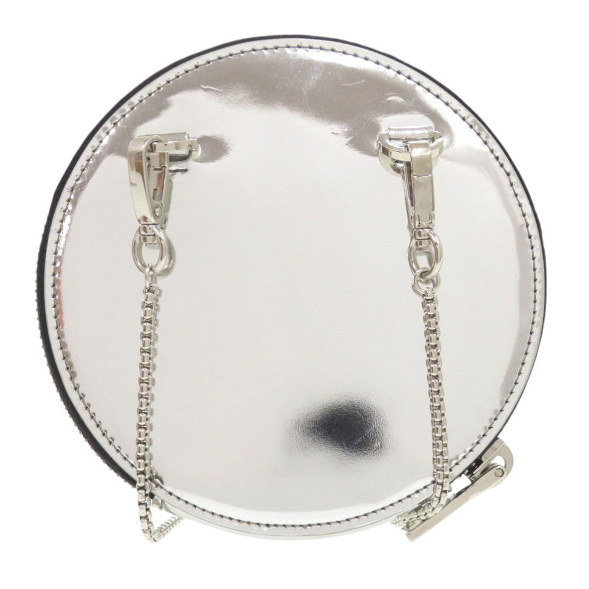 Prada Silver Leather Pouch Shoulder Bag