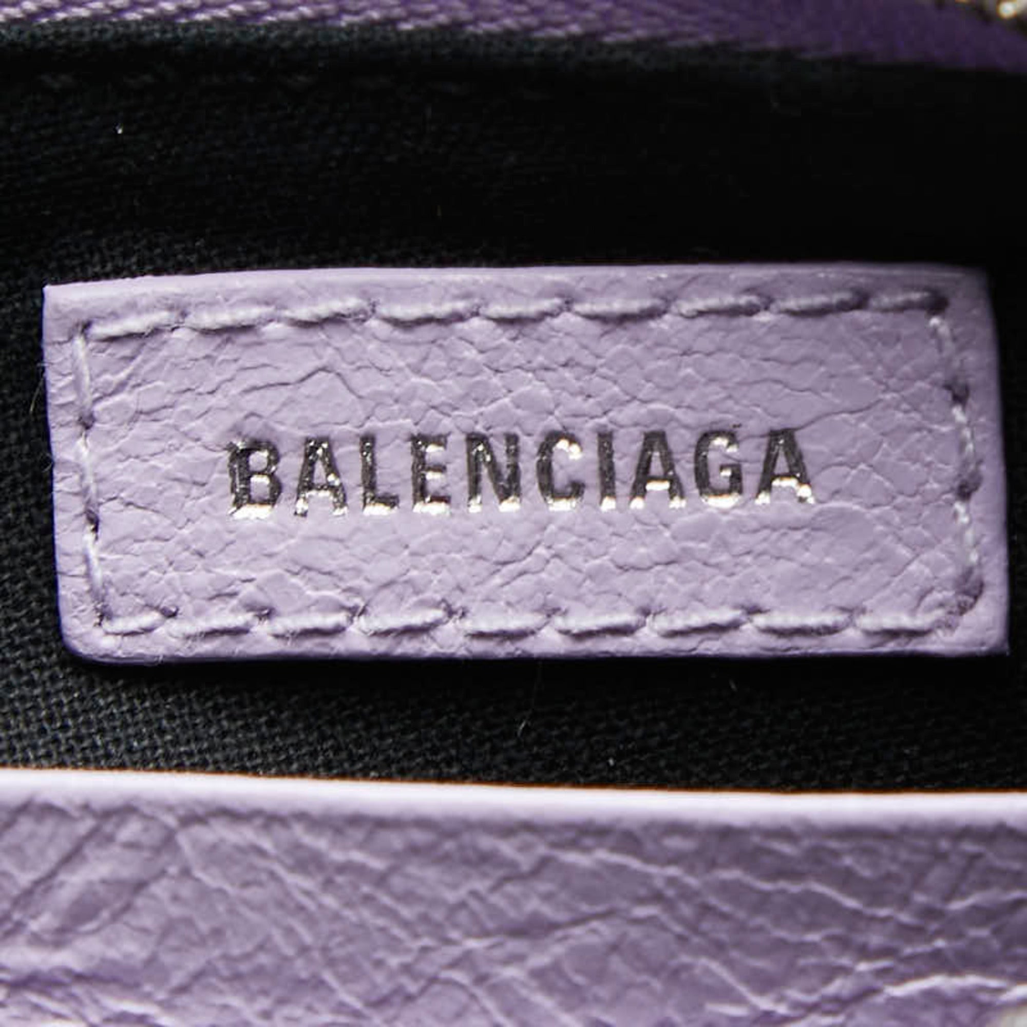Balenciaga Purple Leather Handbag Shoulder