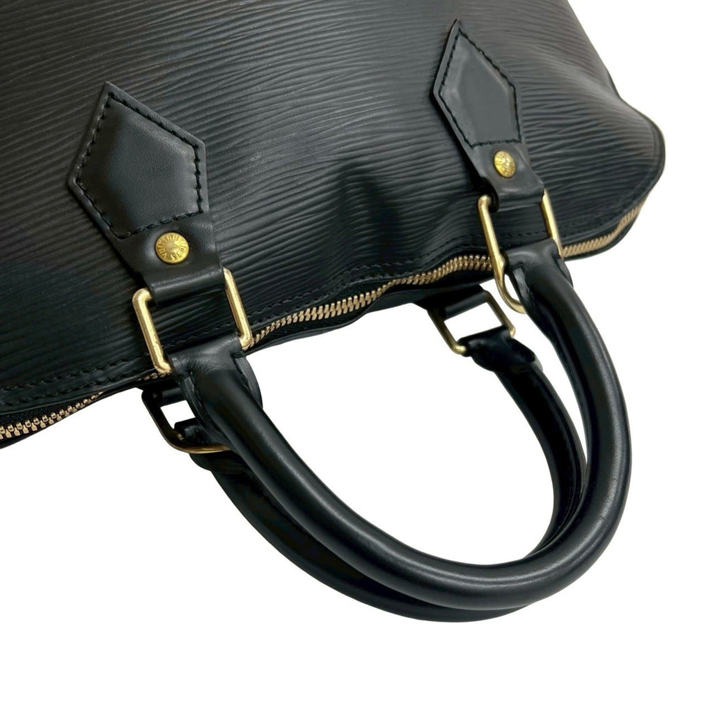 Louis Vuitton Black Epi Leather Handbag Tote Bag