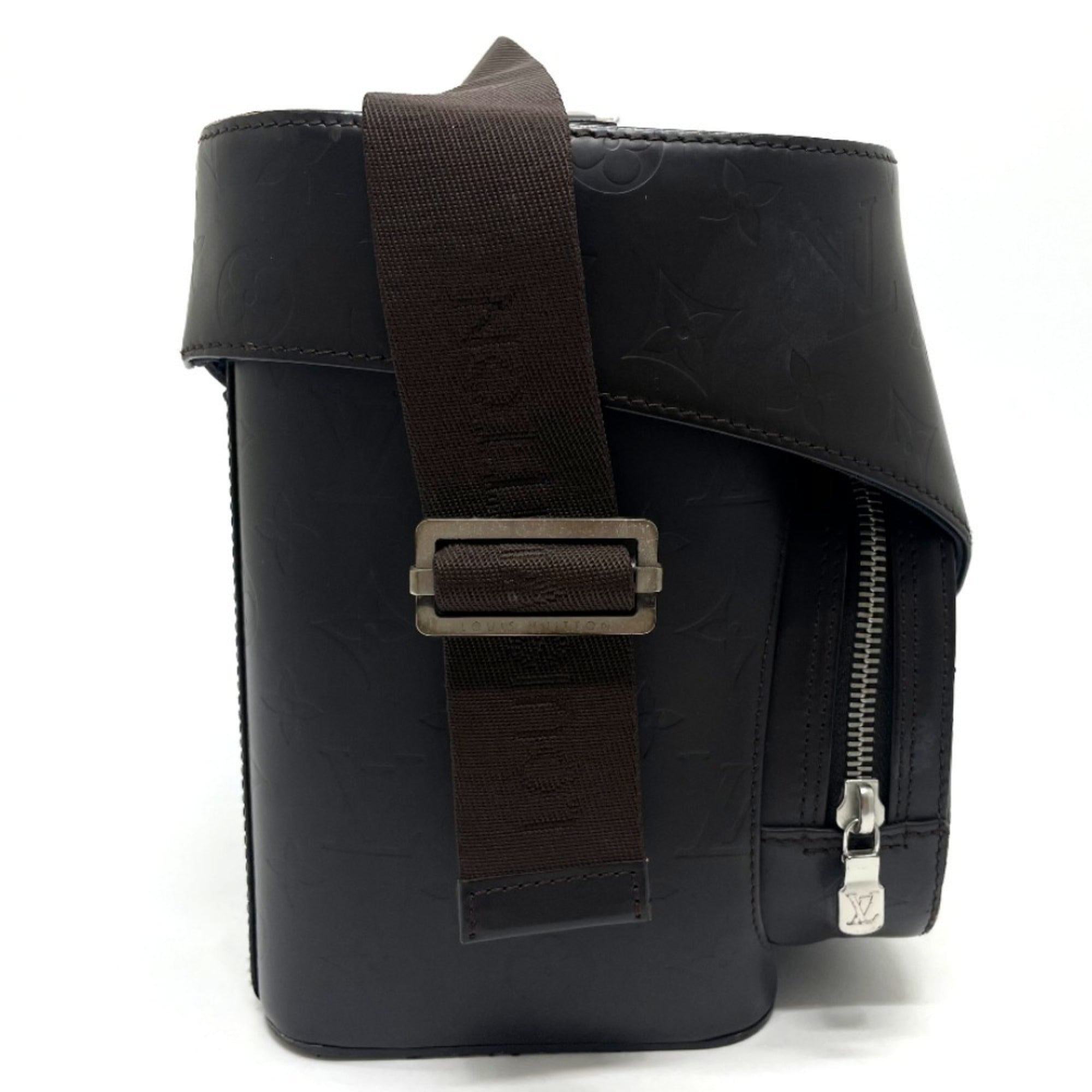 Louis Vuitton Monogram Glace Brown Coffee Shoulder Bag