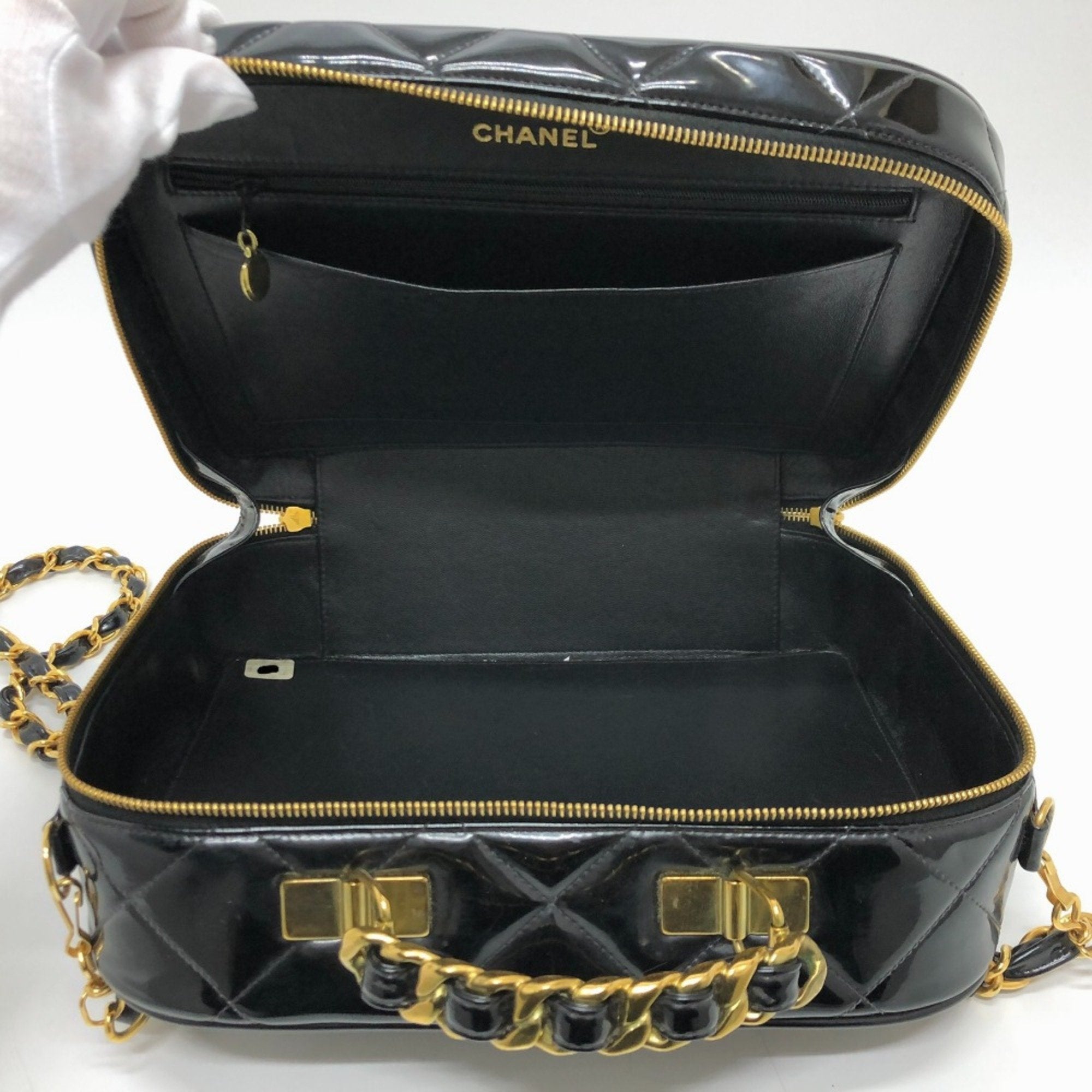 Chanel Black Patent Leather Handbag