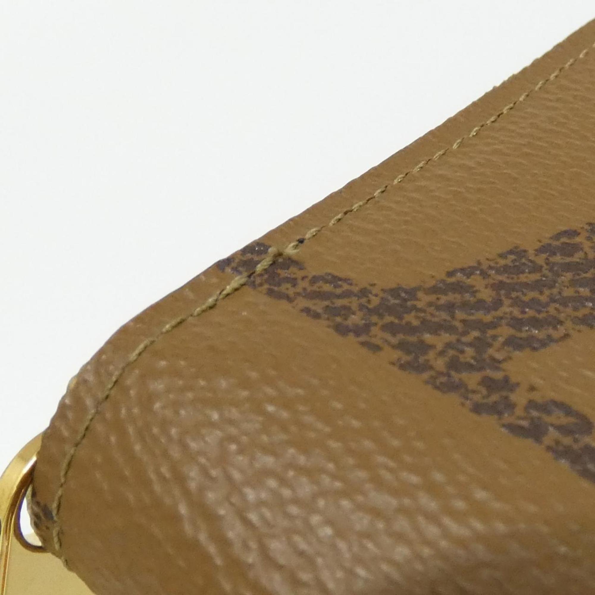 Louis Vuitton Marron Coated Canvas Long Wallet