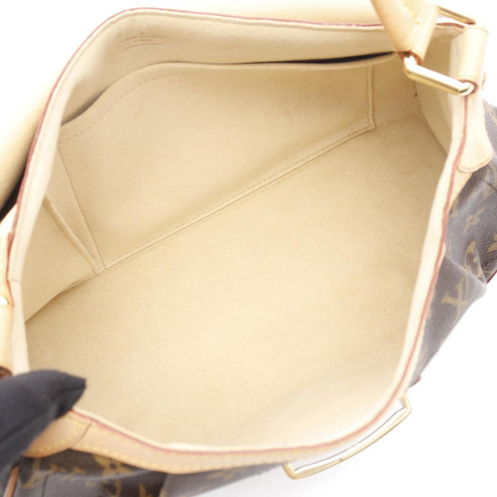 Louis Vuitton Brown Coated Canvas Leather Shoulder Bag