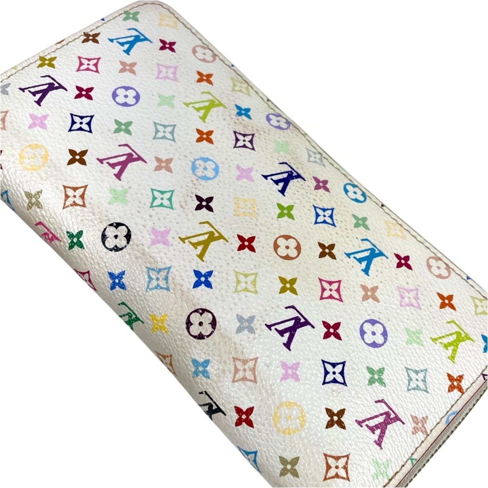 Louis Vuitton Pink White Monogram Multicolore Long Wallet