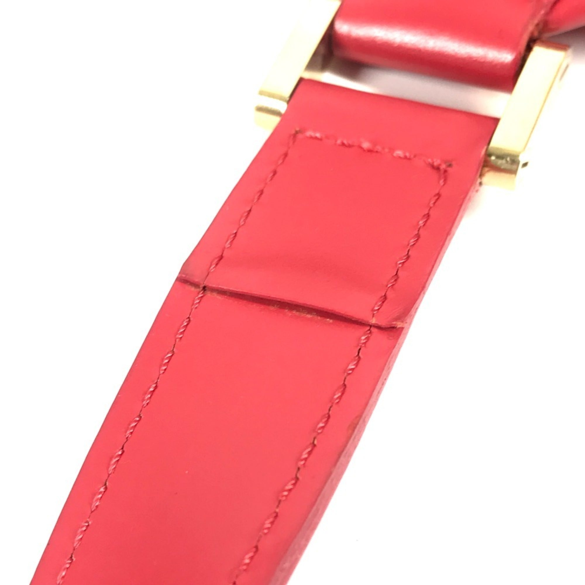 Louis Vuitton Red Color Vinyl Leather Handbag Tote Bag
