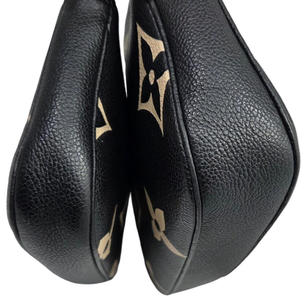 Louis Vuitton Beige Black Monogram Empreinte Pochette Shoulder Bag