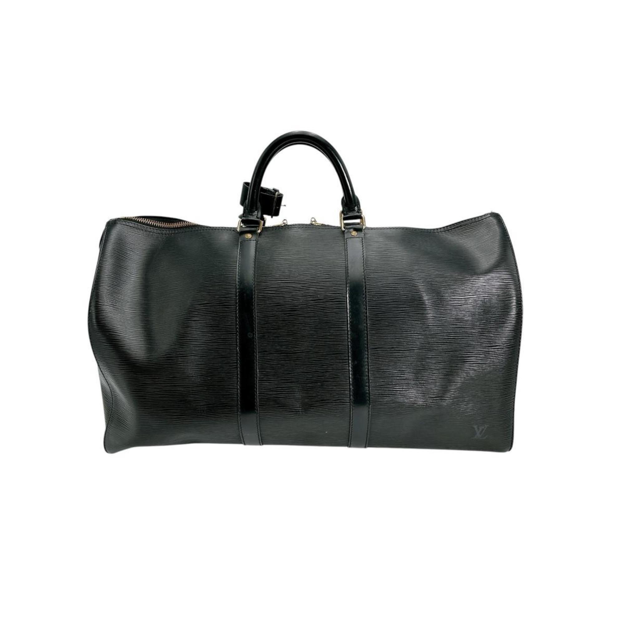 Louis Vuitton Black Epi Leather Boston Bag