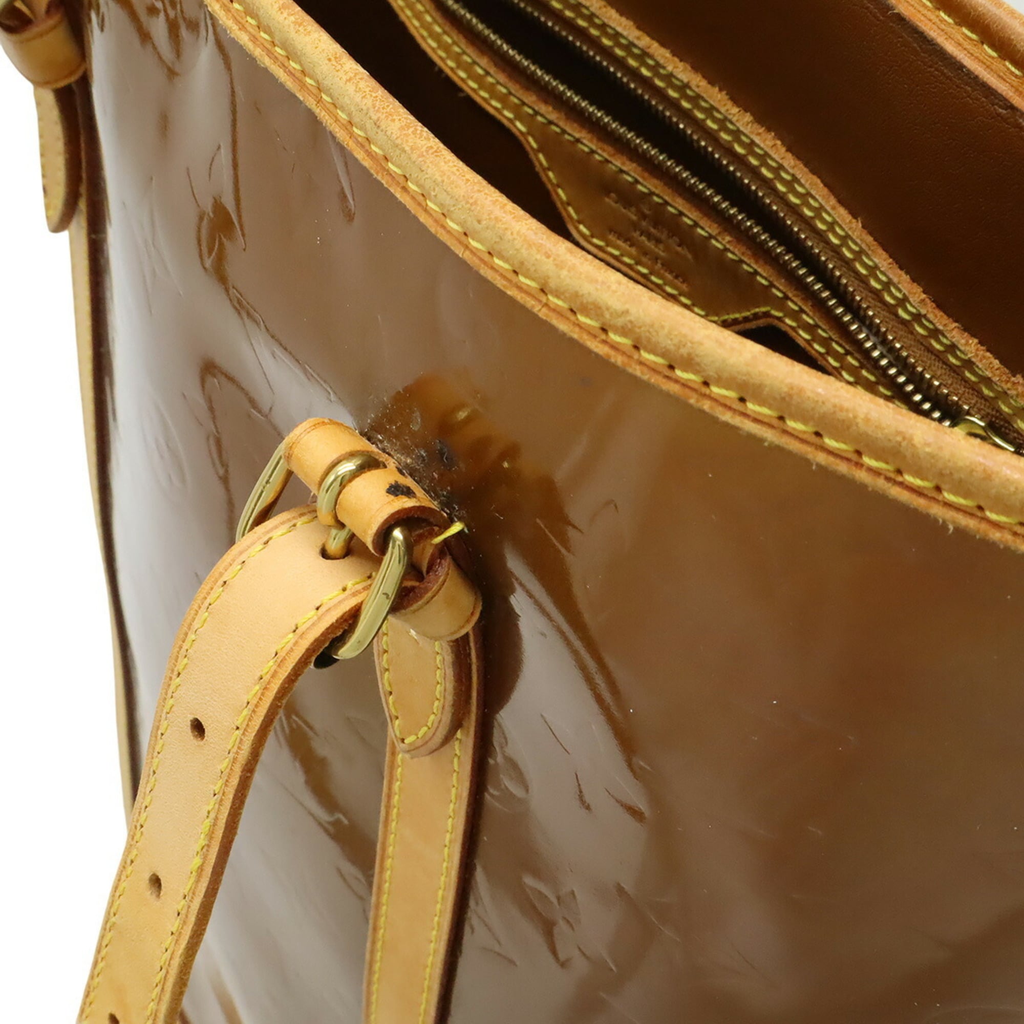 Louis Vuitton Brown Leather Shoulder Bag Tote Bag
