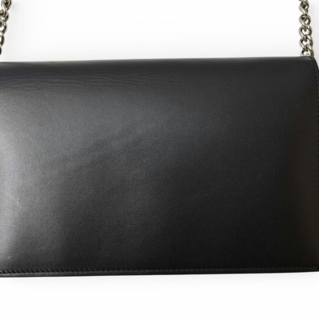 Gucci Black Leather Clutch Bag Shoulder Bag (Pre-Owned)