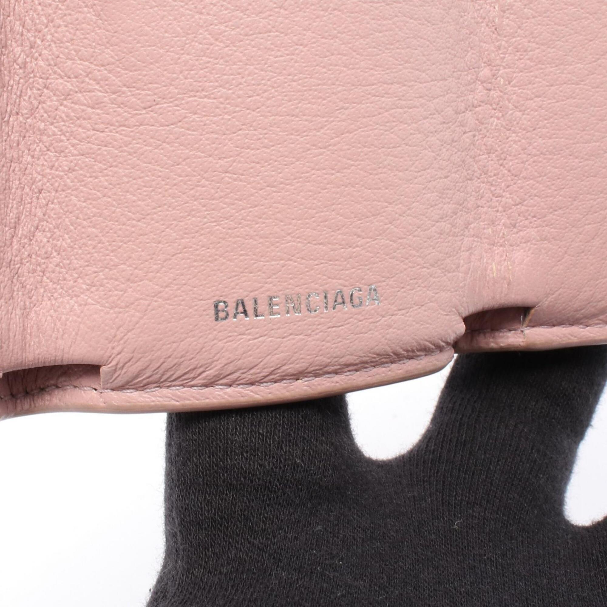 Balenciaga Pink Leather Wallet (Tri-Fold)