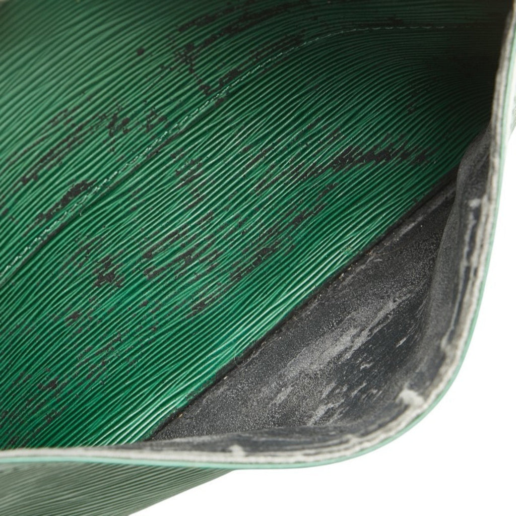 Louis Vuitton Borneo Green Leather Shoulder Bag