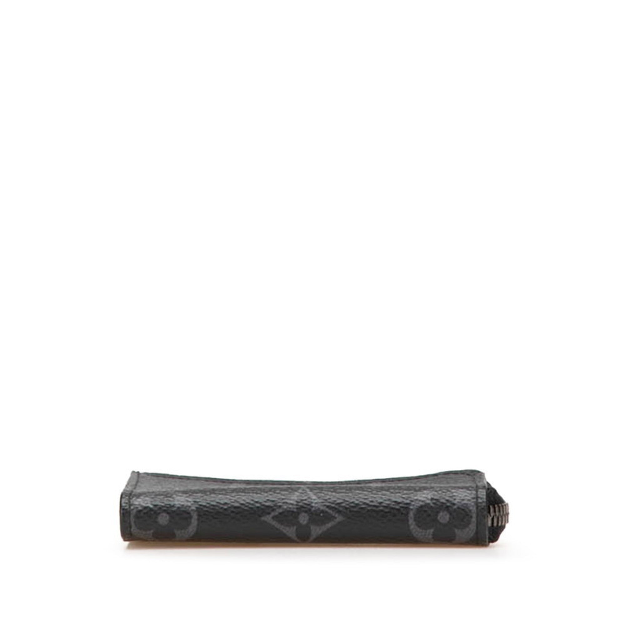 Louis Vuitton Black Leather Pvc Coin Purse/Coin Case