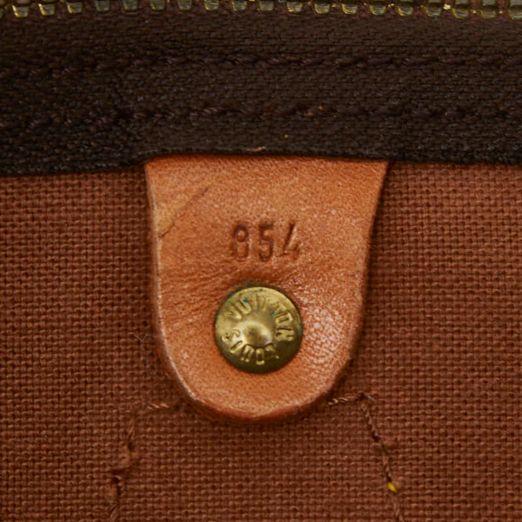 Louis Vuitton Brown Pvc Leather Boston Bag Handbag