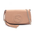 Gucci Pink Leather Handbag Shoulder Bag (Pre-Owned)
