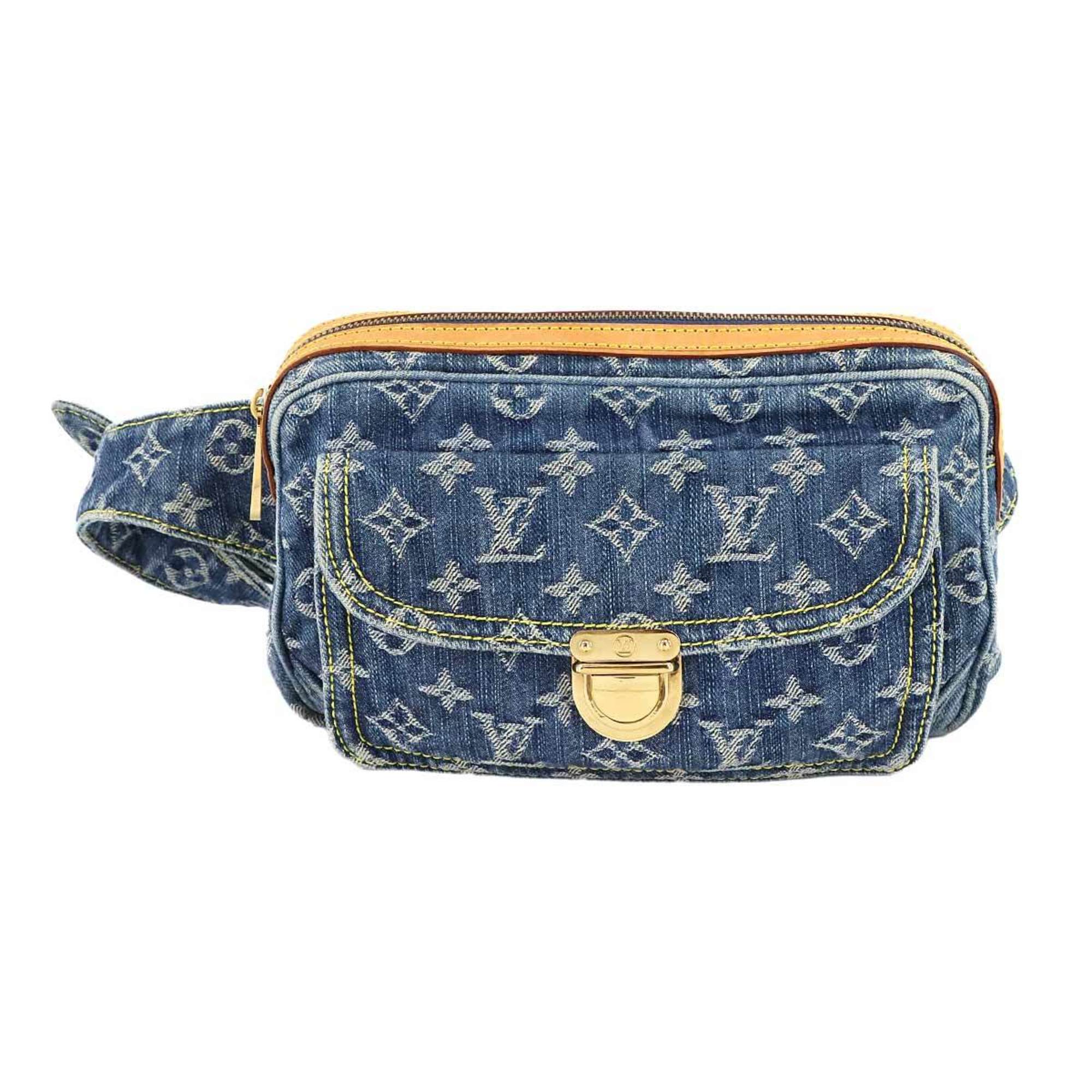 Louis Vuitton Blue Monogram Denim Fanny Pack Pouch Sling Bag