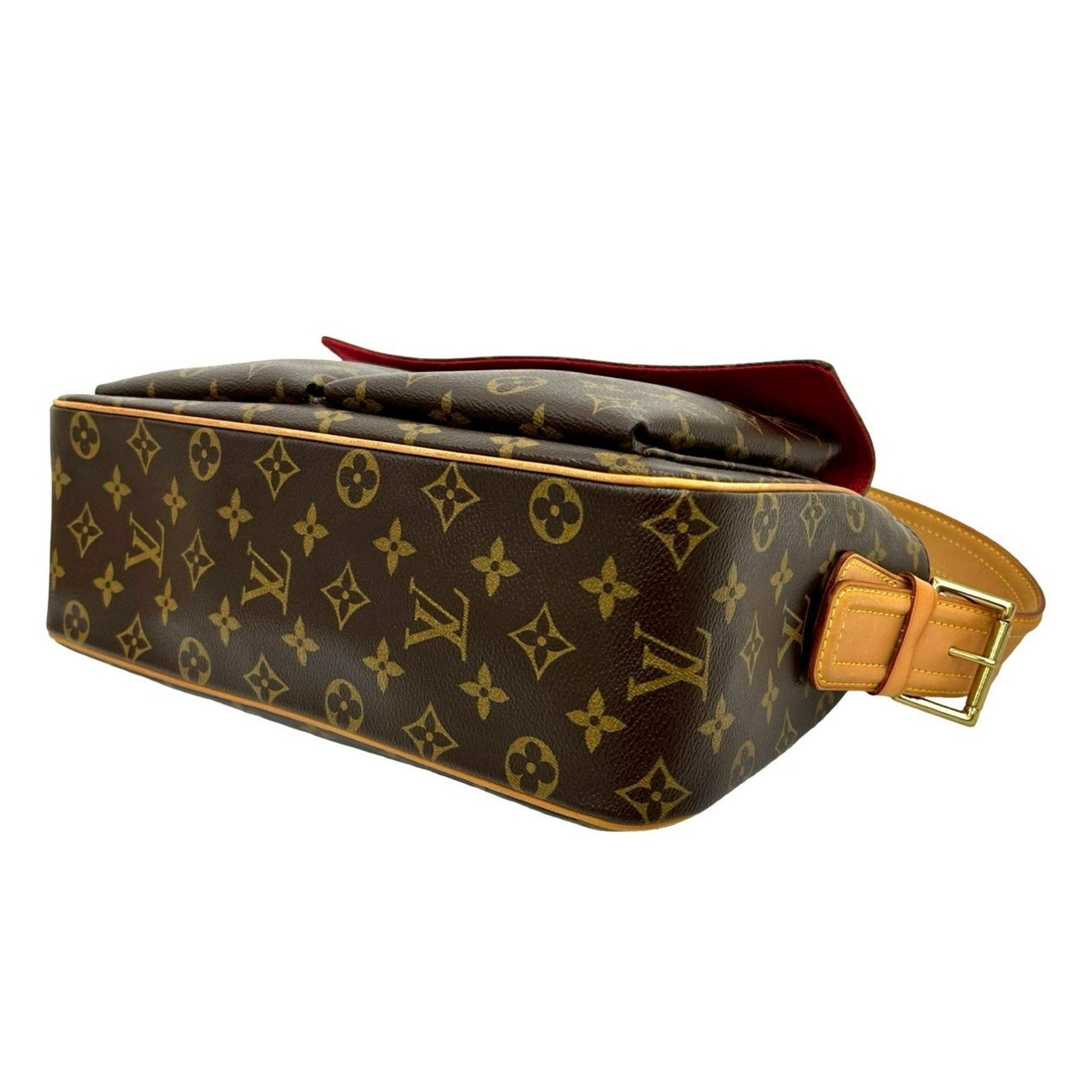 Louis Vuitton Brown Leather Pvc Shoulder Bag