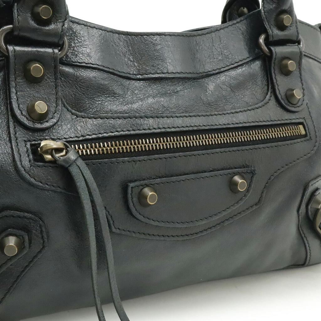 Balenciaga Black Leather Handbag Shoulder