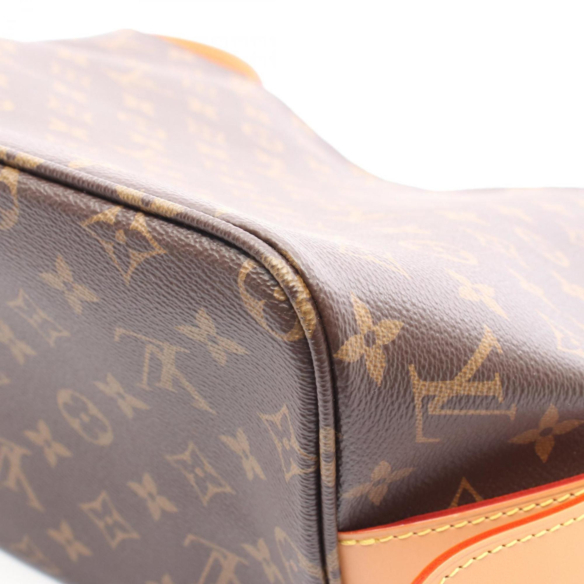 Louis Vuitton Brown Coated Canvas Leather Shoulder Bag