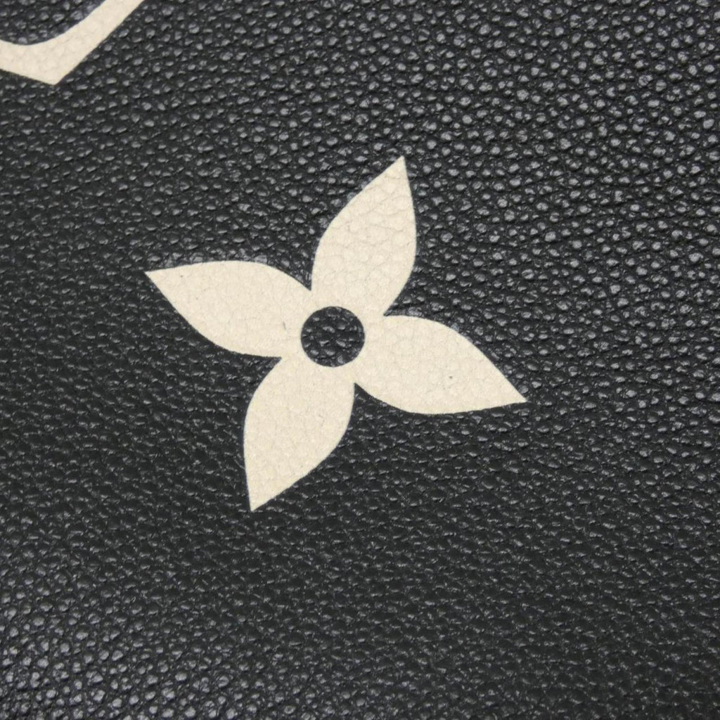 Louis Vuitton Beige Black Leather Handbag